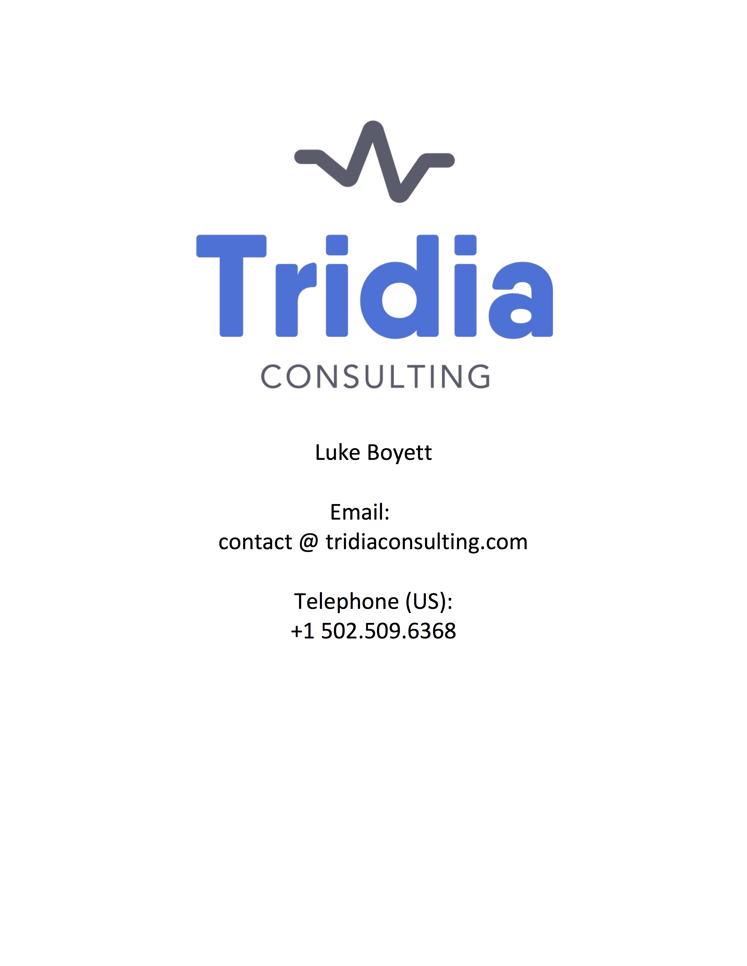 Tridia Consulting contact information